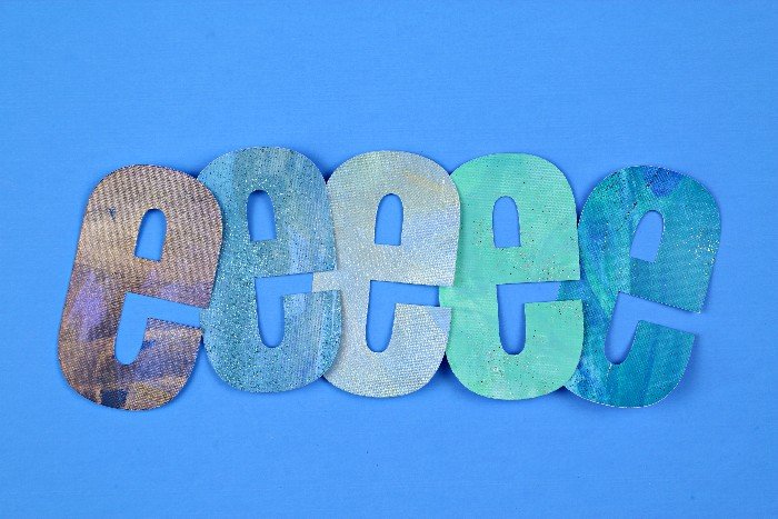 SCRAPE PAINTED LETTERS FOR BULLETIN BOARDS OR SCRAPBOOKING