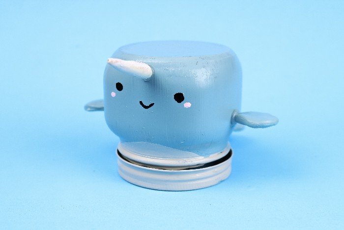 QUICK & EASY PAINTED NARWHAL MASON JAR