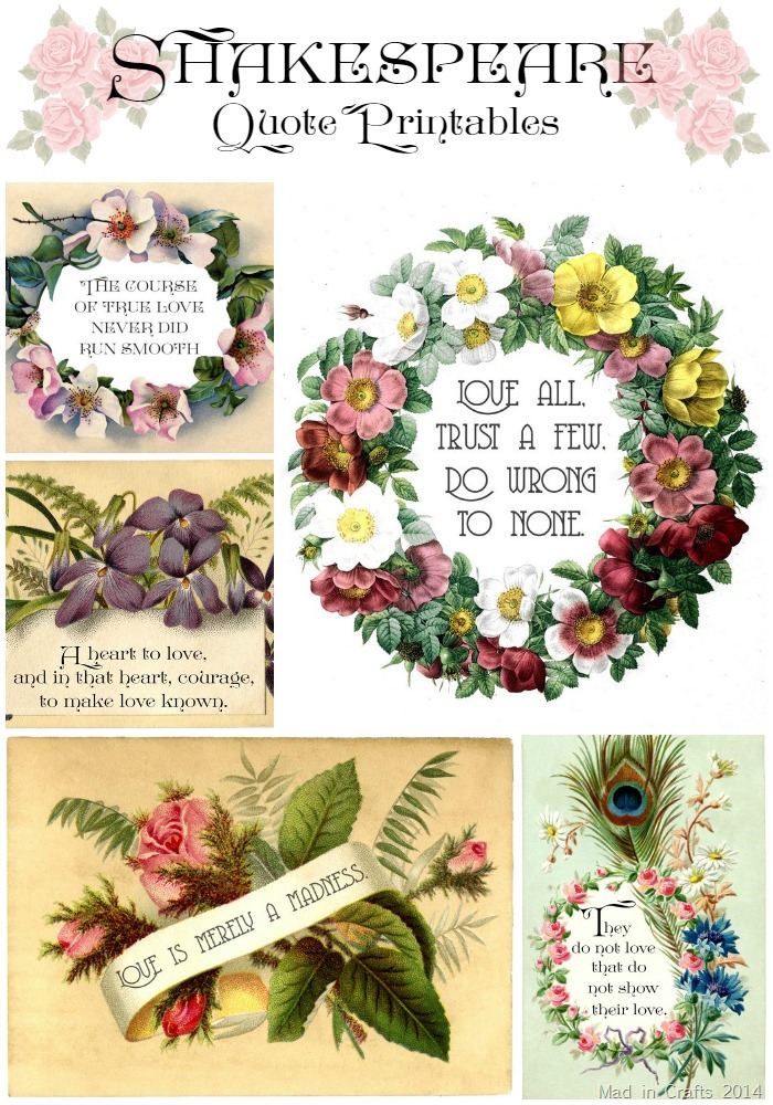 WATERCOLOR RESIST STYLE SHAKESPEARE QUOTE PRINTABLES Valentine's Day ...
