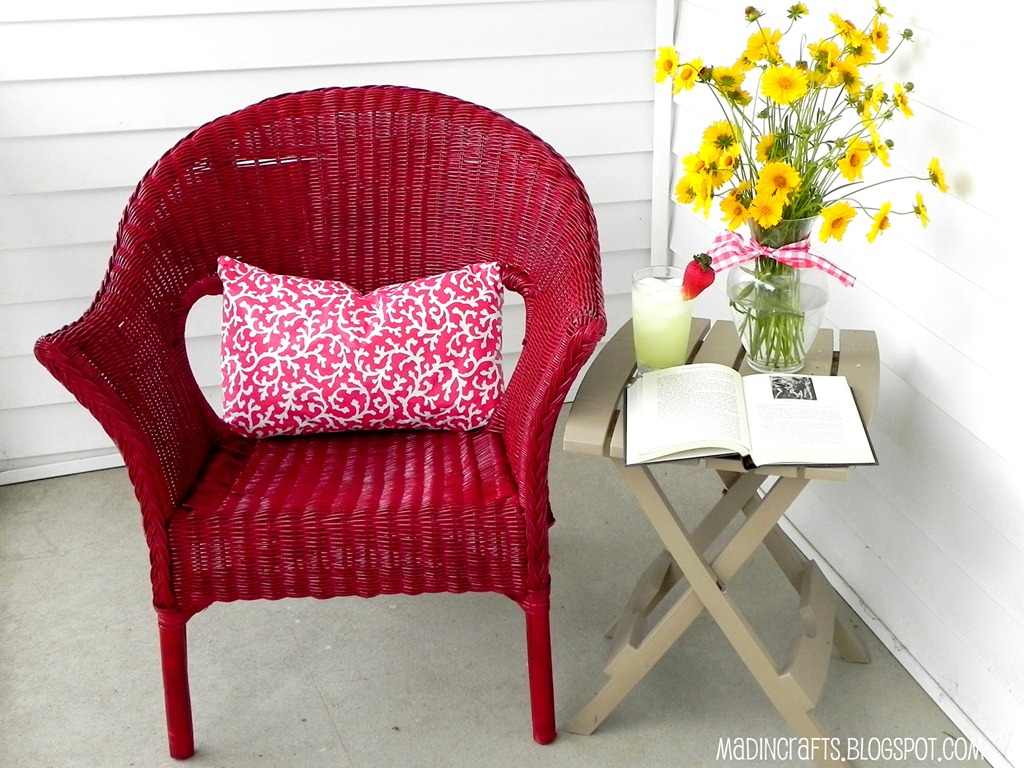 Krylon Dual Repainting A Wicker Chair Mad In Crafts