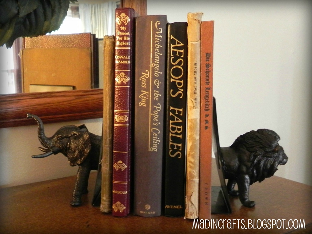 Dollar Store Plastic Animal Bookends