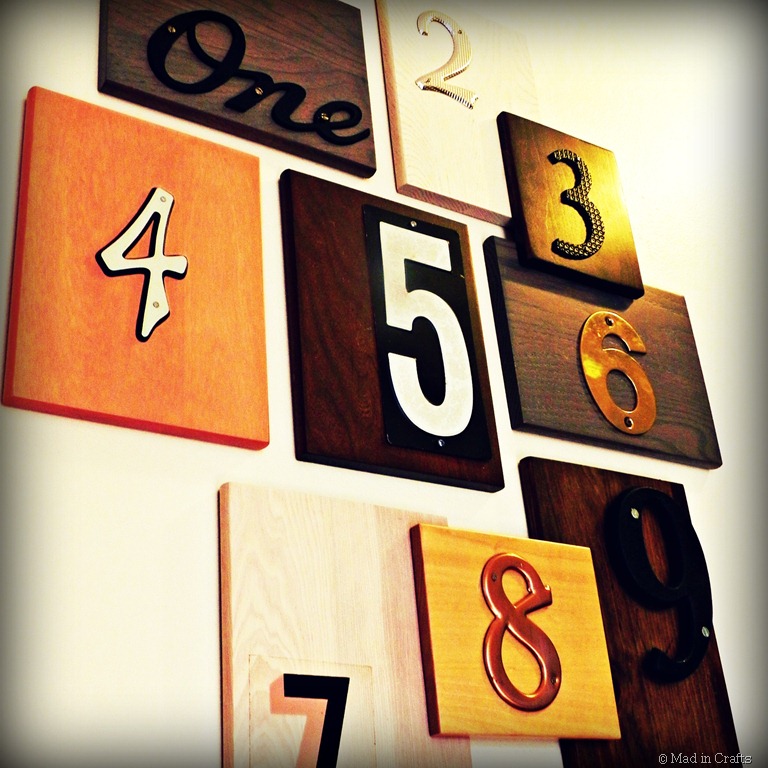 Upcycled House Number Wall Art
