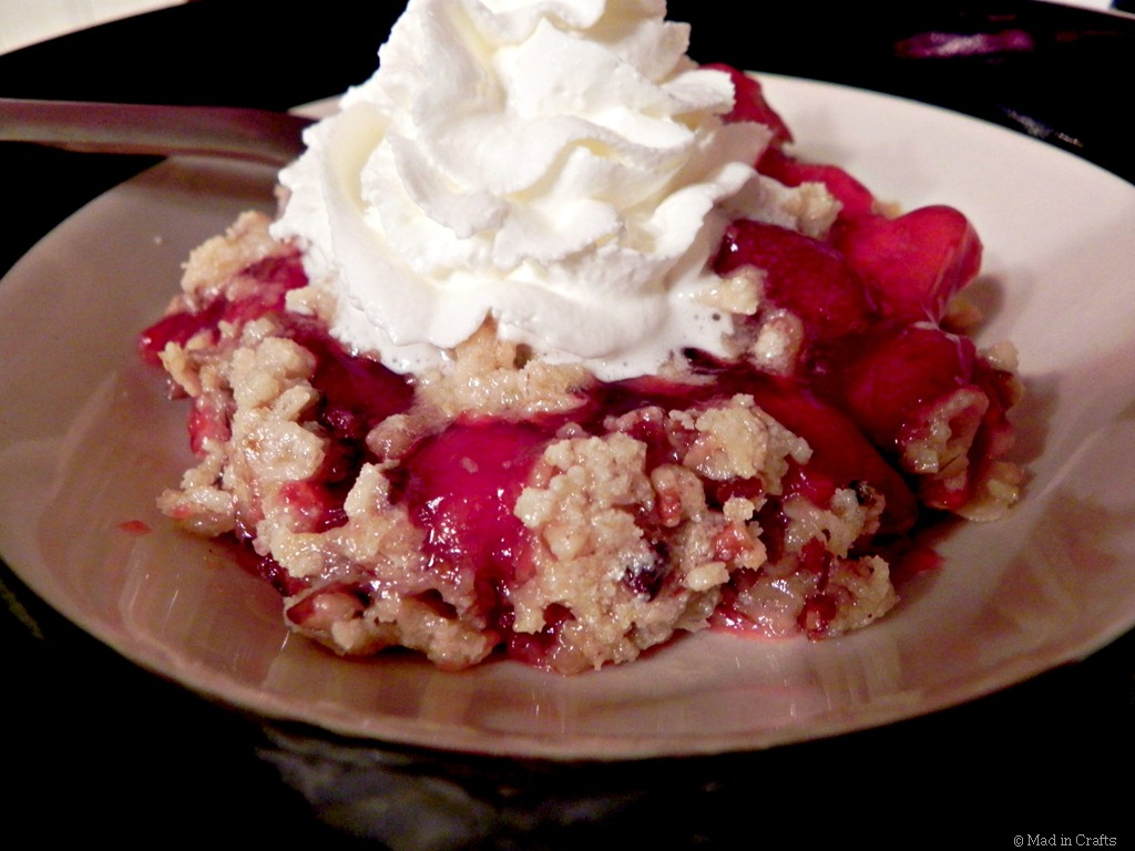 Holiday Dessert:  Cherry-Strawberry Crumble