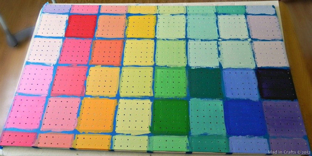 Project Runway-Inspired Colorful Pegboard