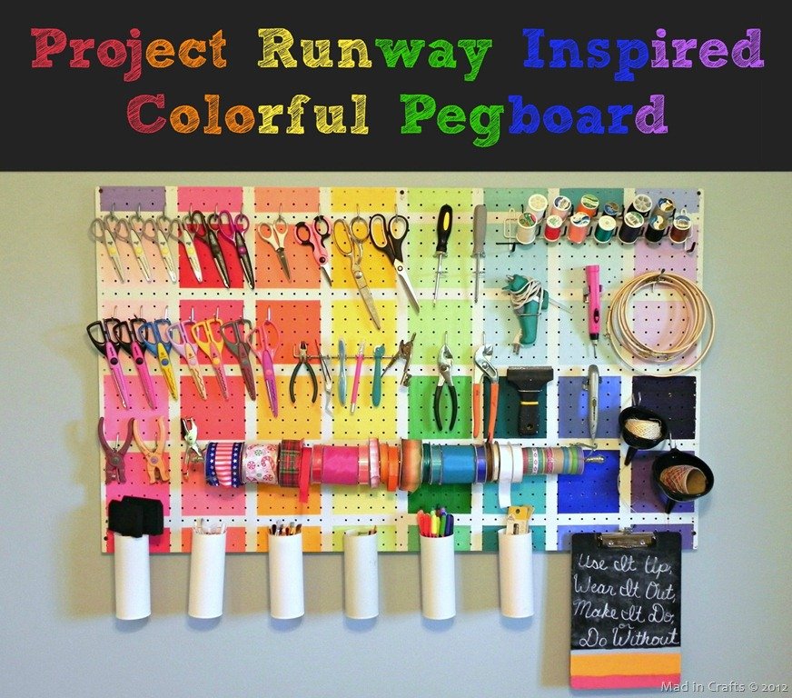 Project Runway-Inspired Colorful Pegboard