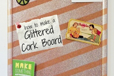 Craft Room: Glittered Corkboard