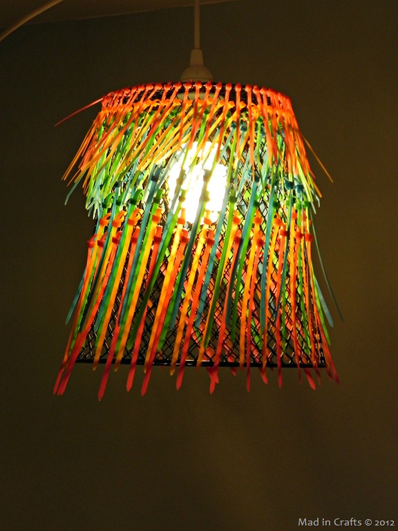 Ombre Neon Zip Tie Pendant Lamp