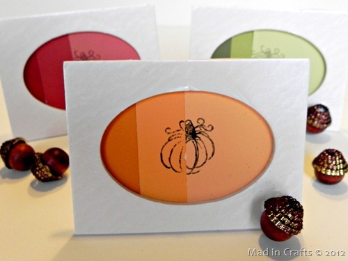 Easy Stamped Ombre Thanksgiving Place Cards