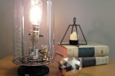Anthro-Inspired Inventor’s Bell Jar Lamp