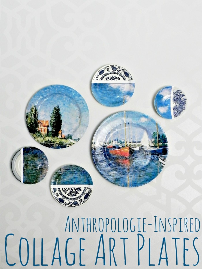 Anthropologie-Inspired Collage Art Plates