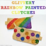 Glittery Rainbow Painted Clutches
