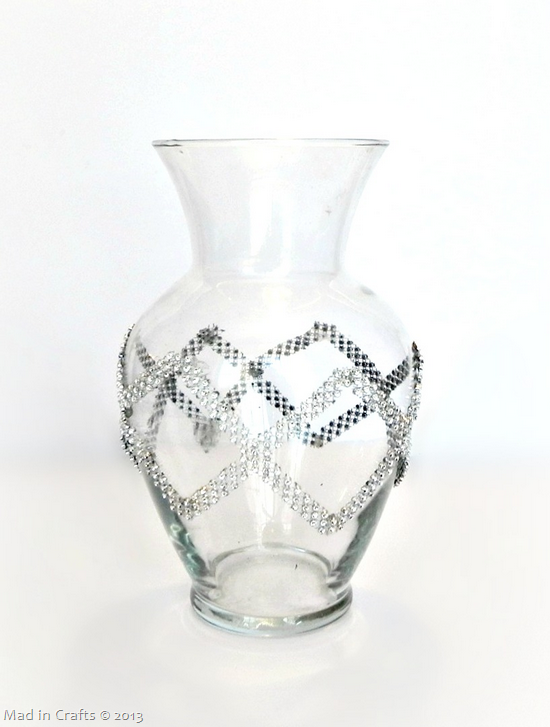 Geometric Jeweled Vase (for Weddings or Home Décor)