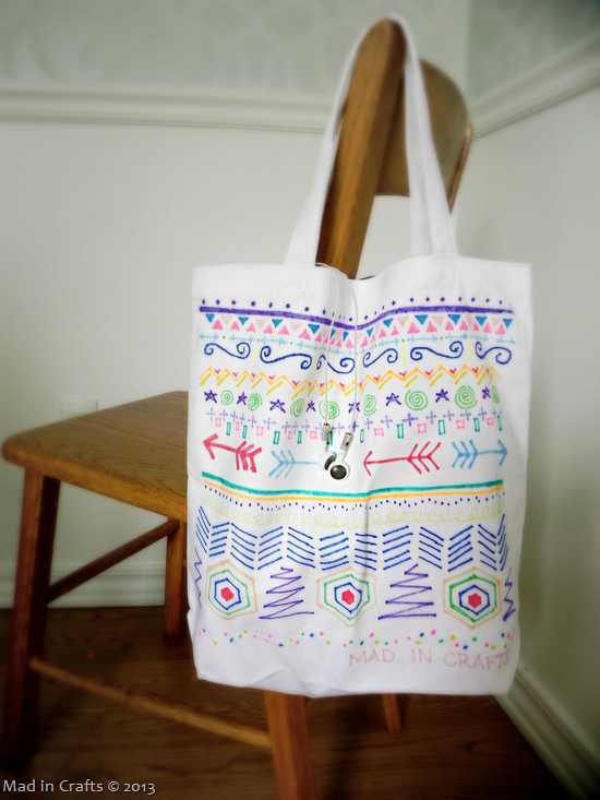 Totes Adorbs: Simple Doodle Tote Bag Mad in Crafts