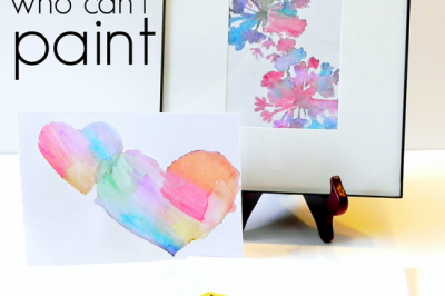 Stenciled Watercolors (for People Who Can’t Paint)
