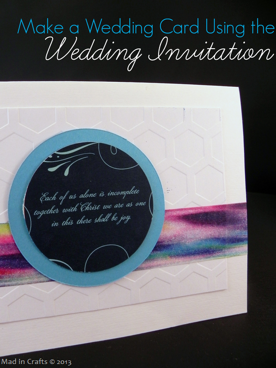 Make a Wedding Card from the Wedding Invitation