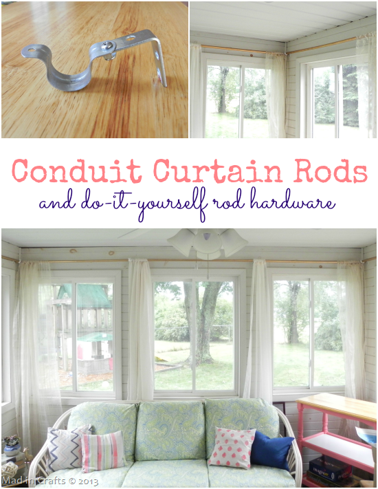 PVC Conduit Curtain Rods and DIY Rod Hardware