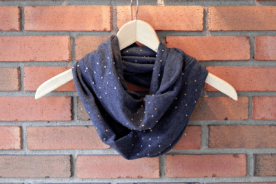 Faux Studded Infinity Scarf