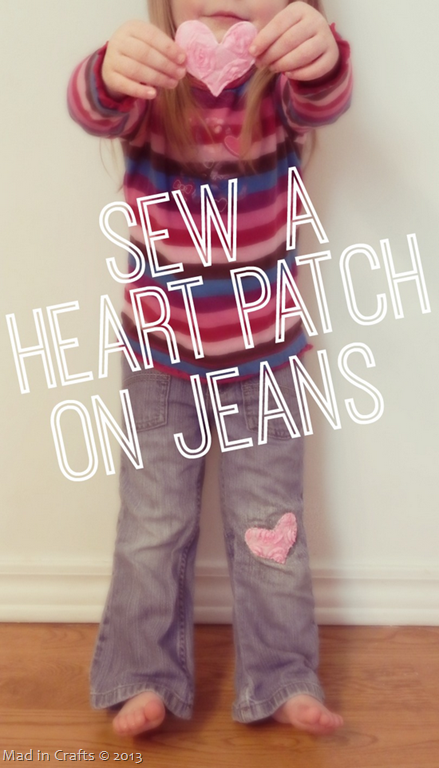 Sew a Heart Patch on Jeans