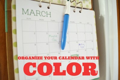 ORGANIZE YOUR CALENDAR WITH COLOR