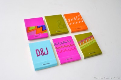 MATCHBOOK STICKY NOTE FAVOR OR SAVE THE DATE