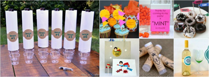 DIY PARTY CRAFTS USING PRINTABLE LABELS