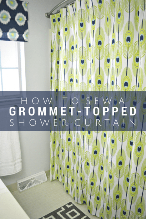 MAKE A GROMMET-TOPPED SHOWER CURTAIN