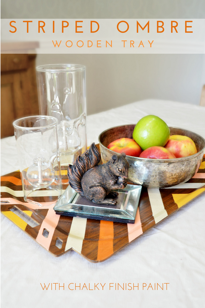 GEOMETRIC OMBRE TRAY WITH CHALKY FINISH PAINT