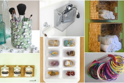 ORGANIZE YOUR BATHROOM WITH ONE TRIP TO THE DOLLAR STORE