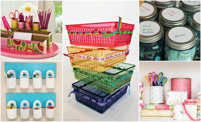 ORGANIZE YOUR OFFICE OR CRAFT SPACE WITH ONE TRIP TO THE DOLLAR STORE