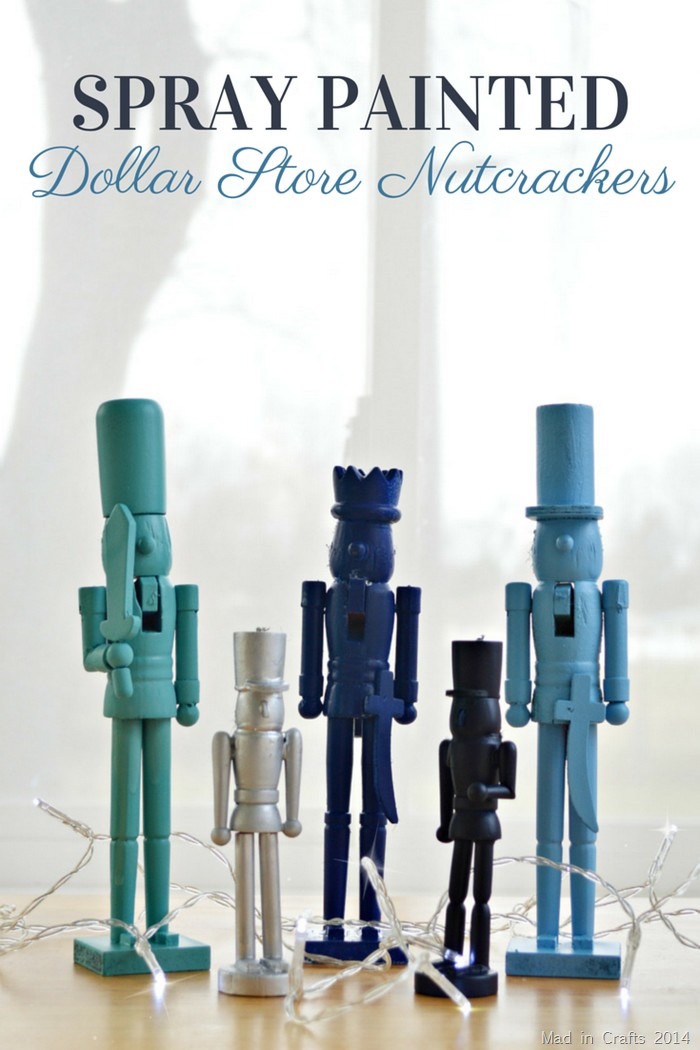 Spray Painted Dollar Store Nutcrackers