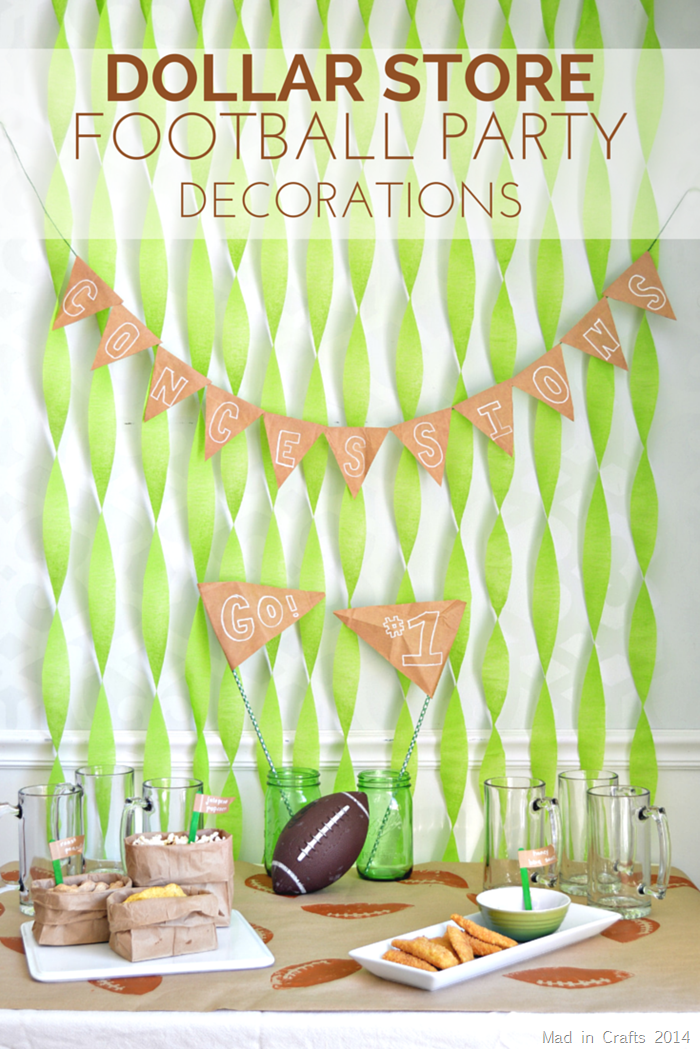 DOLLAR STORE FOOTBALL PARTY DECORATIONS Mad in Crafts