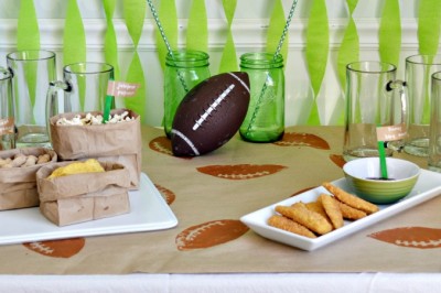 STAMPED FOOTBALL TABLE COVER