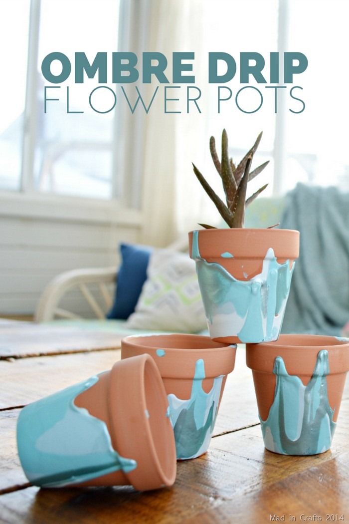 OMBRE DRIP FLOWER POTS