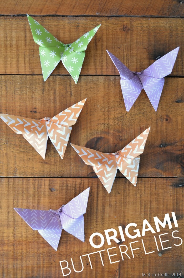 SIMPLE ORIGAMI BUTTERFLIES Mad in Crafts