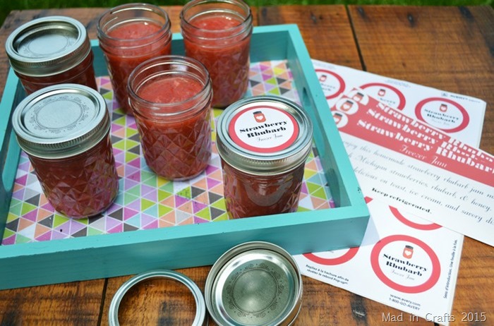 STRAWBERRY RHUBARB FREEZER JAM