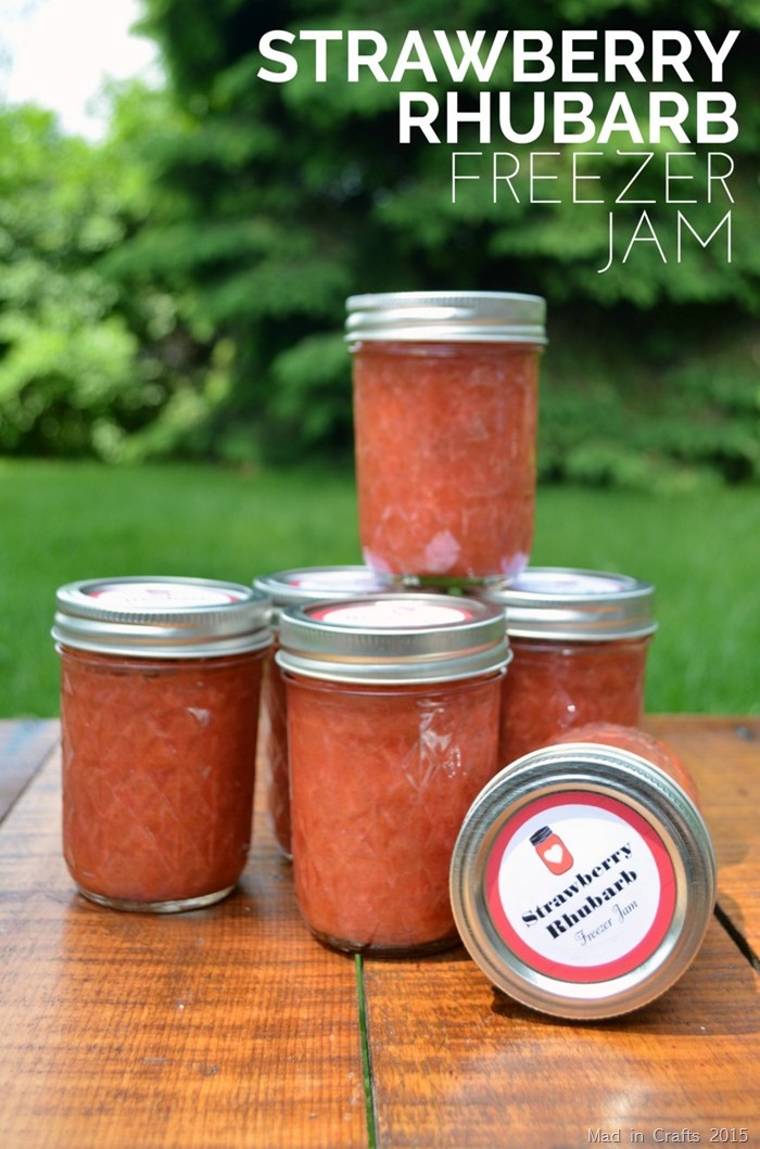 STRAWBERRY RHUBARB FREEZER JAM