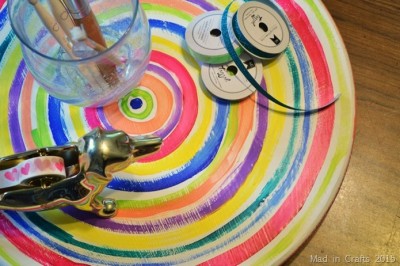 COLORFULLY PAINTED LAZY SUSAN