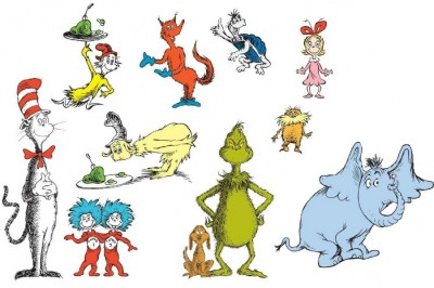 collage of Dr. Seuss characters