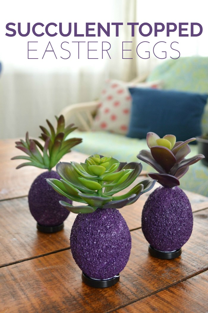 SUCCULENT TOPPED EASTER EGGS