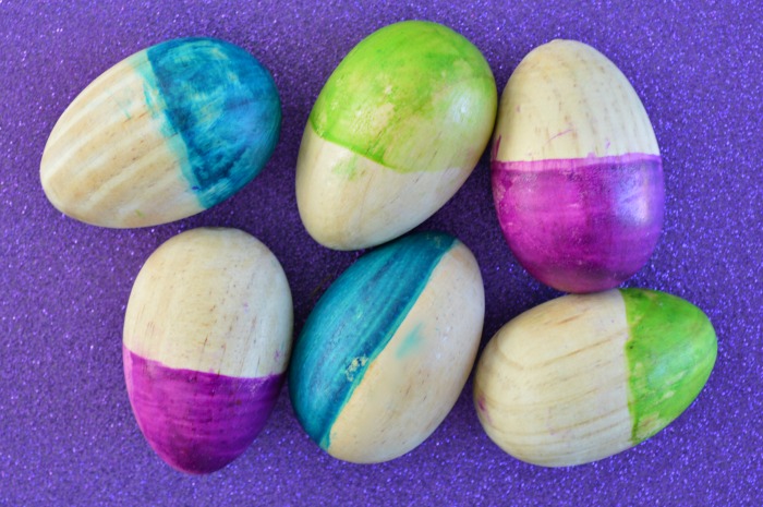 DYED WOODEN EGGS