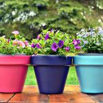 SPRAY PAINTED FLOWER POTS FOR MOTHER’S DAY