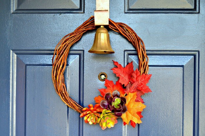 SUCCULENTS & LEAVES FALL DOLLAR STORE WREATH