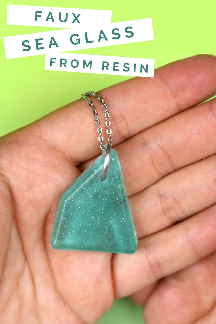 FAUX SEA GLASS JEWELRY MADE FROM RESIN