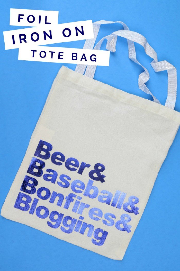 FAVORITE THINGS TOTE BAG WITH FOIL IRON-ON