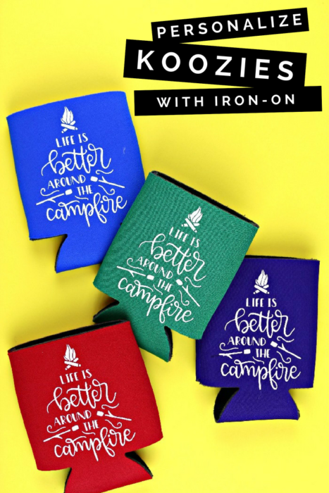 HOW TO PERSONALIZE KOOZIES WITH IRON ON VINYL