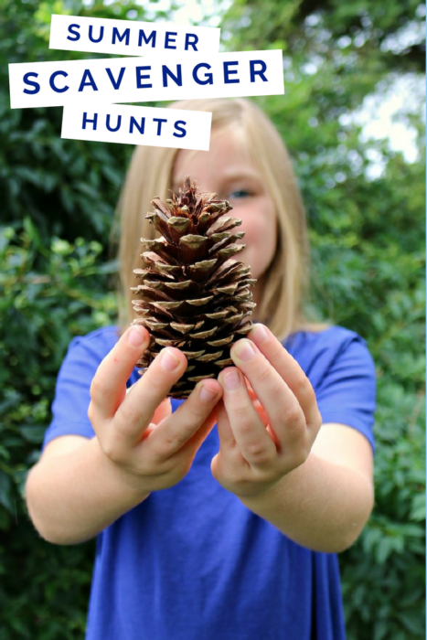 girl holding a pinecone
