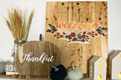 STYLING A FALL MANTEL WITH TARGET DOLLAR SPOT DECOR