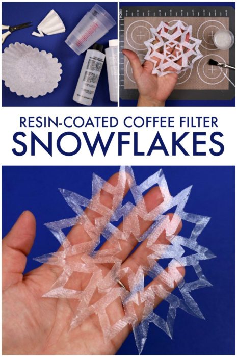 TRANSPARENT COFFEE FILTER SNOWFLAKES
