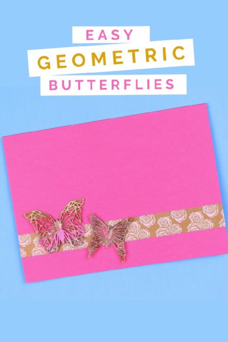 GEOMETRIC BUTTERFLY EMBELLISHMENTS WITH LIQUID SCULPEY