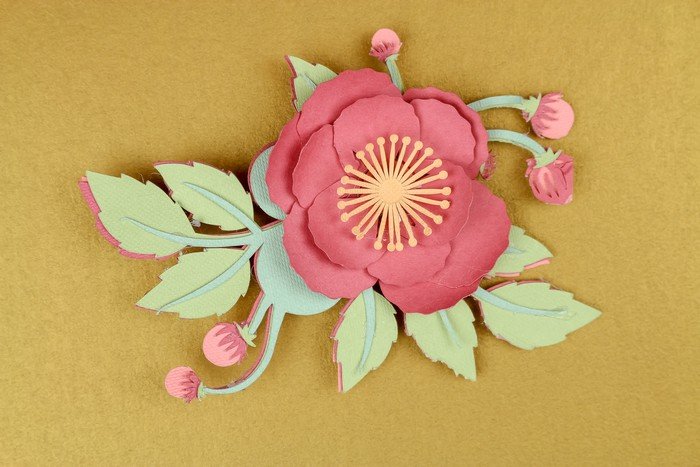 PAPER FLOWER CORSAGE FOR MOTHER’S DAY